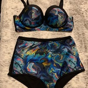 Cute multi colored 2 piece